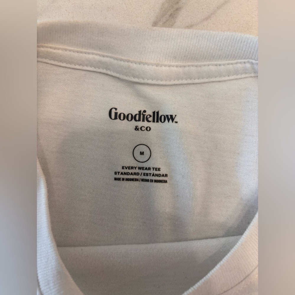 GoodFellow Blank White Tee Never Worn Size Medium Men - Picture 2 of 2